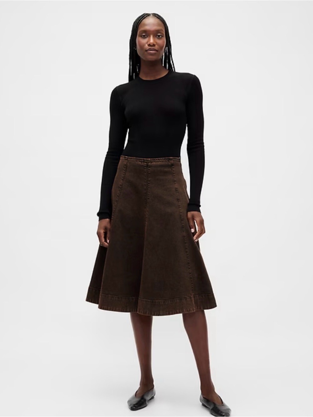 Gap Denim Tulip Midi Jean Skirt NWT 24 Capsule Wardrobe Career Y2K